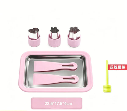 Multifunctional Rolled Ice Cream Maker - Cold Sweet Fried Ice Pan - DIY Household Frozen Yogurt Maker - for Homemade Stir-Fried